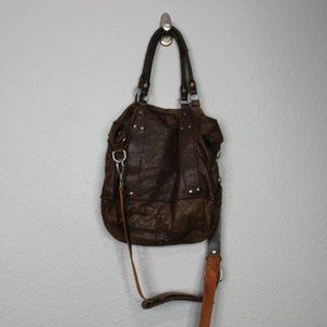 Will Leather Goods McQueen Brown Leather Tote